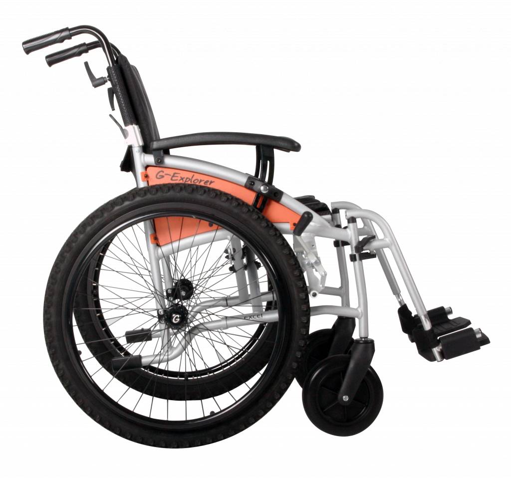 Кресло-коляска Excel G-Lite Pro (50 см) задние колёса пневмо, широкие, с глубоким протектором