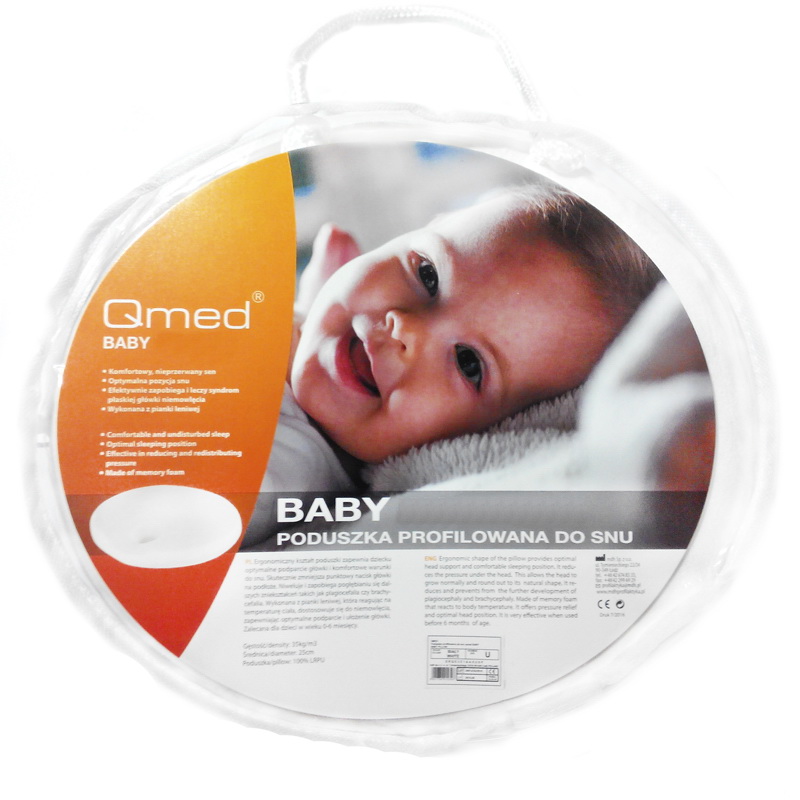 Подушка ортопедическая под голову Qmed BABY для младенцев